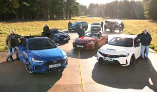 168体彩极速赛车官网入口® Auto Express team members standing with their favourite outgoing cars