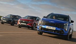 Kia Sportage vs Nissan Qashqai vs Volkswagen Tiguan - header image 